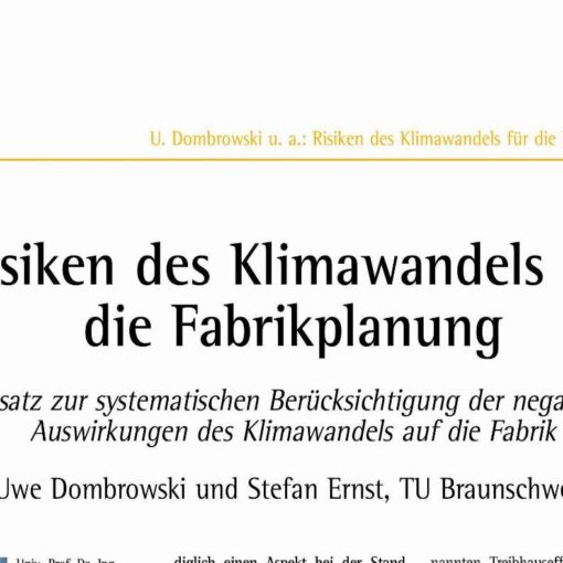 Risiken des Klimawandels für die Fabrikplanung